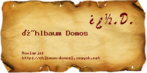 Öhlbaum Domos névjegykártya